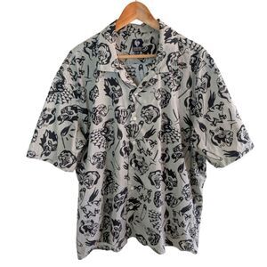 Twisted Tailor Declan Tattoo Graphic Shirt Grey XXL